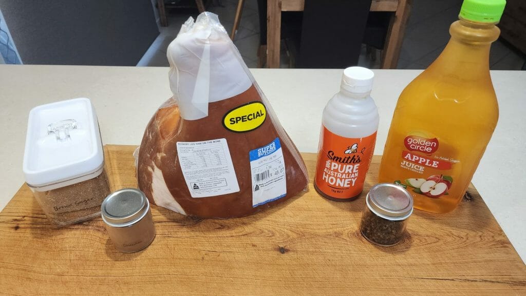 ham-on-pellet-smoker-pit-boss-ingrediants