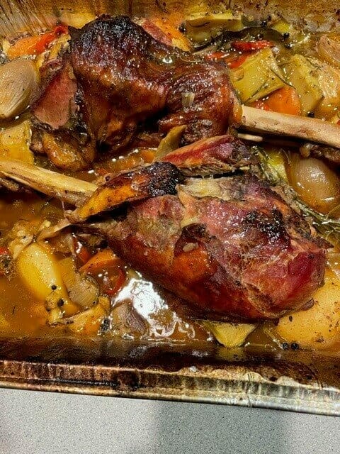 heating the turkey legs in the oven