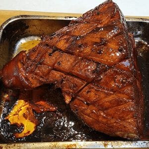 Pineapple-Bourbon-Glazed-Smoked-Ham
