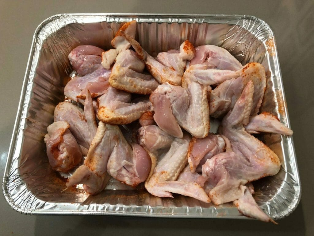 Preparing Chicken Wings