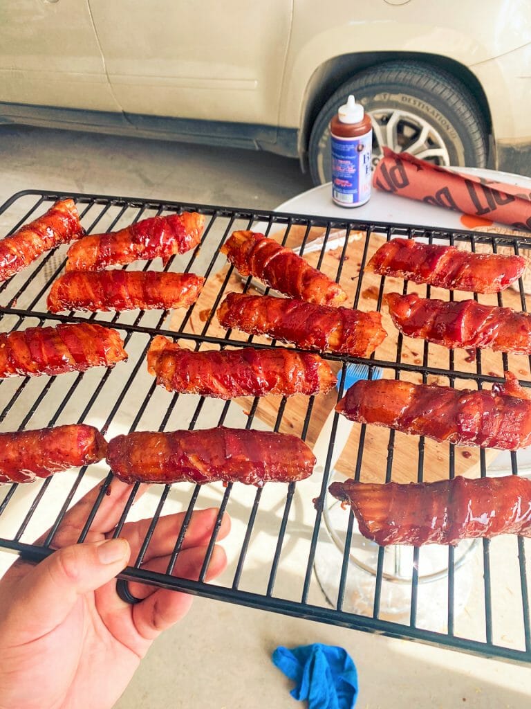 shotgun-shells-smoker-cooling-on-rack