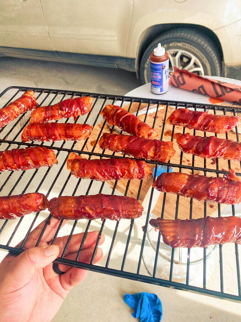 shotgun-shells-smoker-cooling-on-rack