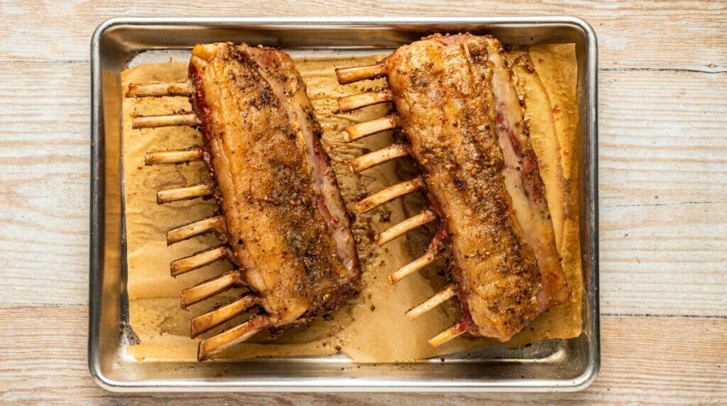 Smoked-Rack-of-Lamb-on-a-Traeger