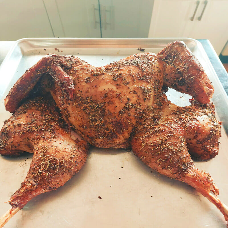 smoking a spatchcock turkey on t (1)