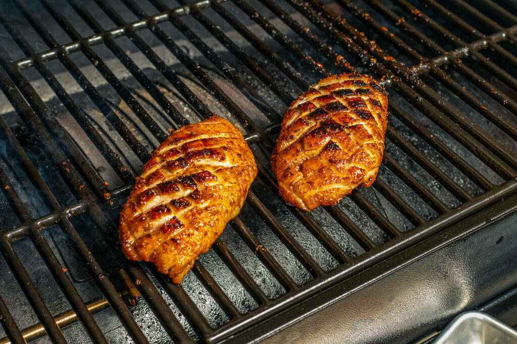 smoking-duck-breast-on-pit-boss-pellet-grill
