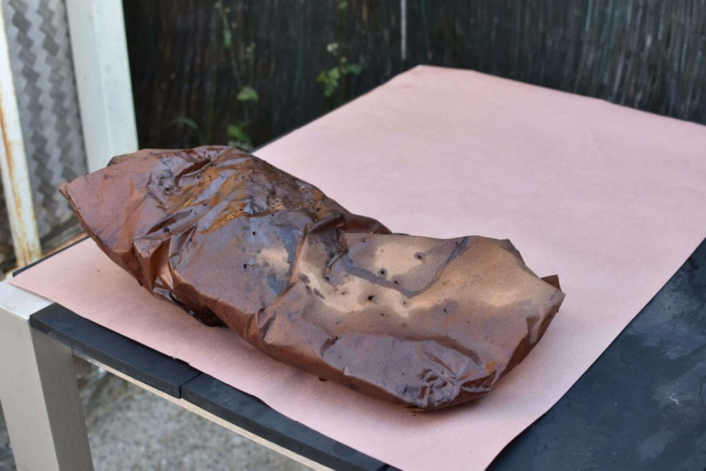 what temp to wrap brisket