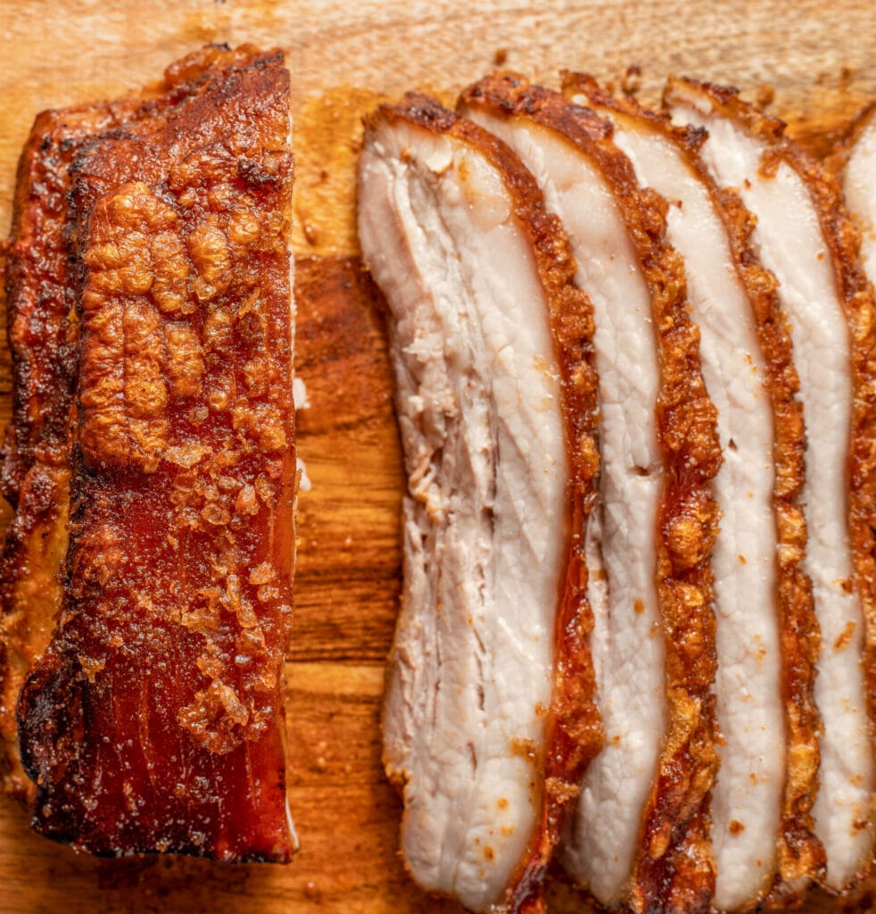 the pork belly I smoked on my pit boss
