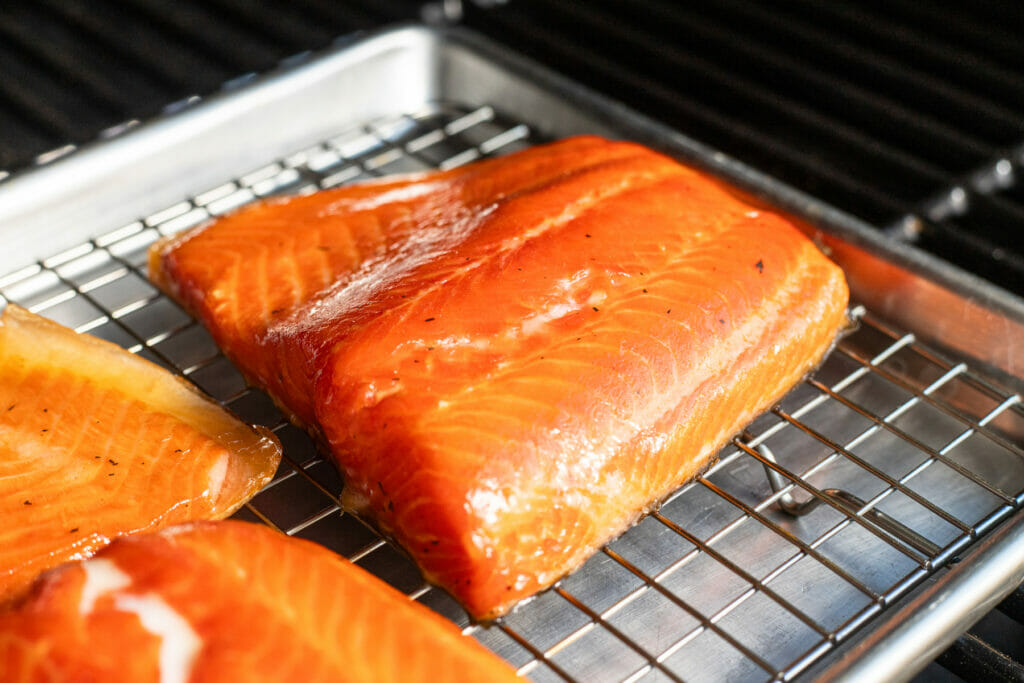 trout-filets-on-smoker