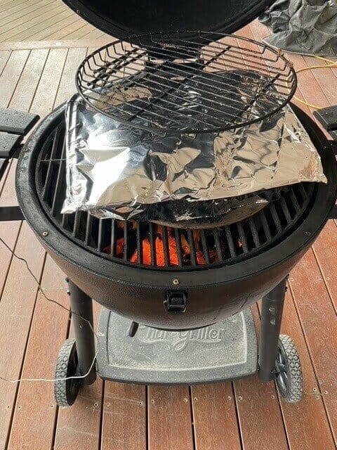 turkey legs on the charcoal grill