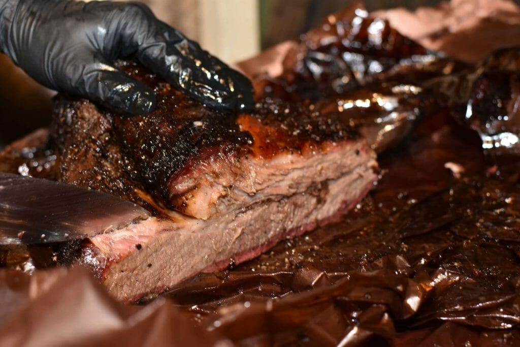 when to take brisket off smoker