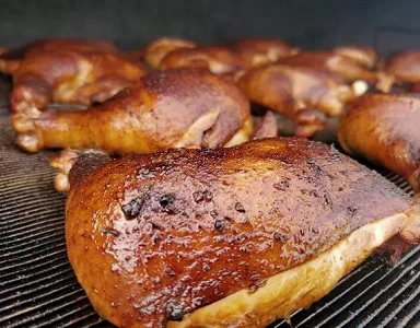 chicken quarters on pit boss